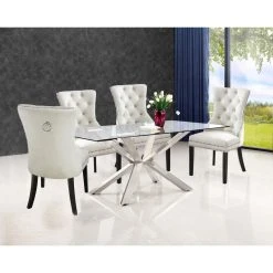MOD The Monarch Dining Chair, Cream, Velvet, Set Of 2 15 MOD The Monarch Dining Chair, Cream, Velvet, Set Of 2 -abbyson shop a6a1835a027415e5 1249 w800 h800 b0 p0