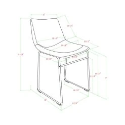 Walker Edison Faux Leather Dining Chair In Brown - Set Of 2 -abbyson shop a6d13b3001b01858 7968 w800 h800 b1 p0