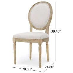 GDFStudio GDF Studio Phinnaeus French Country Fabric Dining Chairs (Set Of 2), Griege/Natural -abbyson shop a7d1e2eb019ca97f 3548 w800 h800 b1 p0