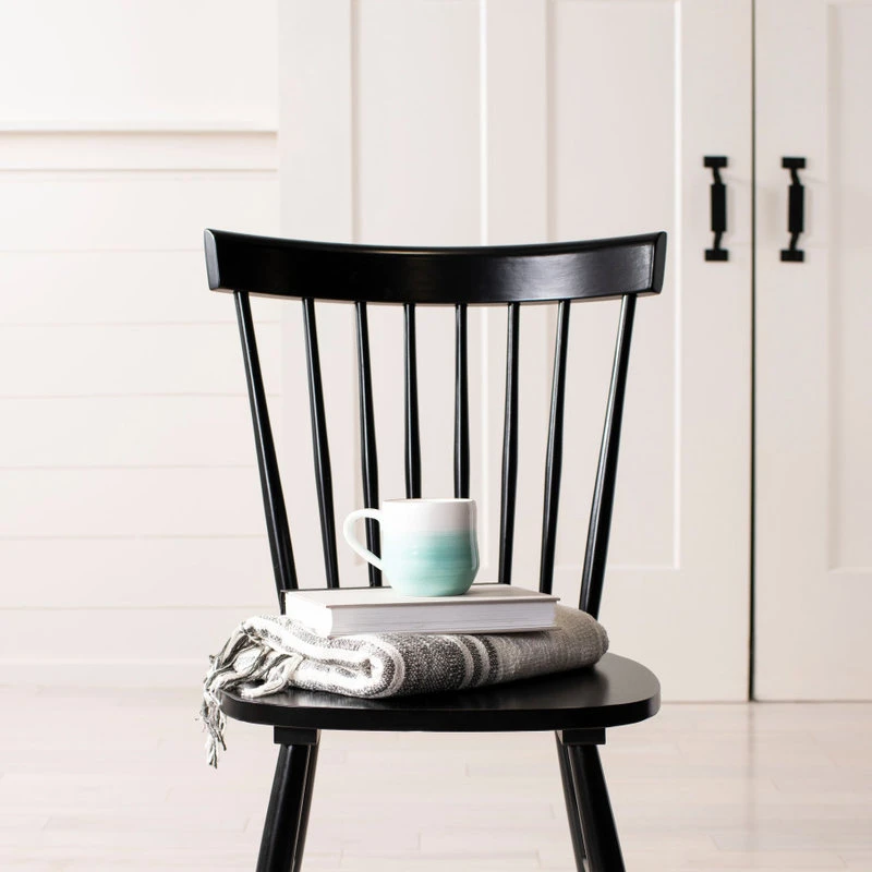 Safavieh Parker Spindle Dining Chairs, Set Of 2, Black 5 Safavieh Parker Spindle Dining Chairs, Set Of 2, Black - Image 3