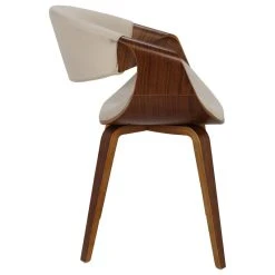 Lumisource Curvo Dining Chair With Walnut Wood And Cream Fabric CH-CRVNL WL+CR 9 Lumisource Curvo Dining Chair With Walnut Wood And Cream Fabric CH-CRVNL WL+CR -abbyson shop a9112eb90afb1f8a 7276 w800 h800 b1 p0