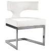 MOD The Eve Dining Chair, White And Chrome, Faux Leather And Metal -abbyson shop a971cee00274144e 0744 w800 h800 b1 p0