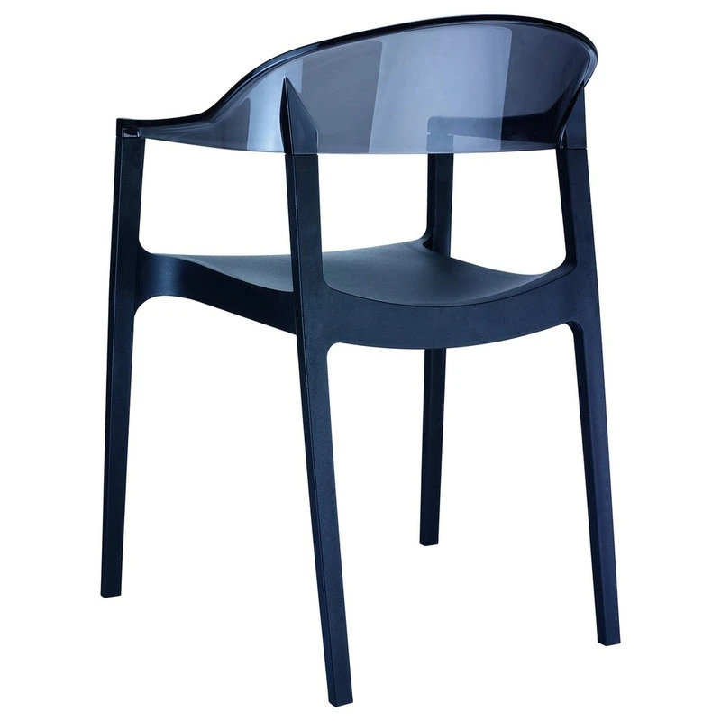 MOD The Enders Dining Chair, Black And Transparent Black, Polypropylene, Set Of 2 4 MOD The Enders Dining Chair, Black And Transparent Black, Polypropylene, Set Of 2 - Image 2