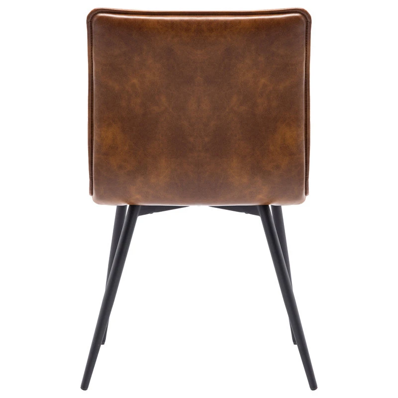 Duhome Elegant Lifestyle Set Of 4 Minimalist Faux Leather Side Chairs For Dining Room, Yellowish-Brown 7 Duhome Elegant Lifestyle Set Of 4 Minimalist Faux Leather Side Chairs For Dining Room, Yellowish-Brown - Image 5