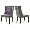 MOD The Florence Dining Chair, Gray, Velvet, Set Of 2 -abbyson shop acd1a2ac02740e9a 0756 w800 h800 b1 p0