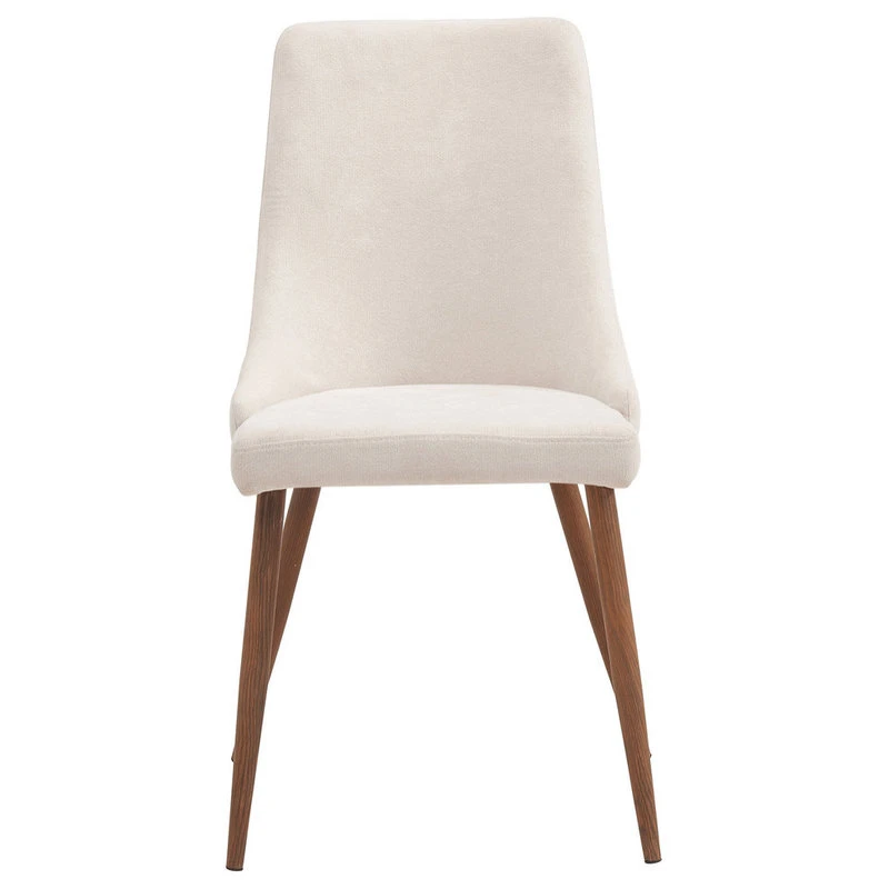 WHI Mid Century Fabric Side Chair (Set Of 2)- Beige, Beige/Walnut 6 WHI Mid Century Fabric Side Chair (Set Of 2)- Beige, Beige/Walnut - Image 4