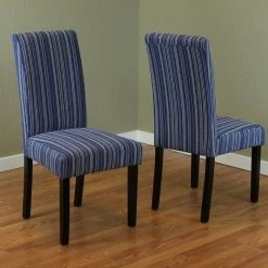 Monsoon Pacific Seville Stripe Fabric Dining Chairs, Set Of 2, Blue -abbyson shop aec18f7c09b981d7 7081 w800 h800 b0 p0