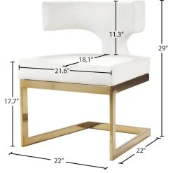 MOD The Eve Dining Chair, White And Gold, Faux Leather And Metal -abbyson shop aef129530274126e 0745 w800 h800 b1 p0
