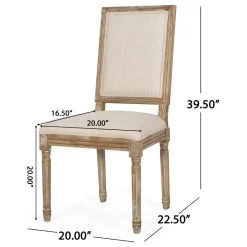GDFStudio Amy French Country Wood Upholstered Dining Chair, Set Of 2, Beige/Natural -abbyson shop af012d4700b9e340 8164 w800 h800 b1 p0