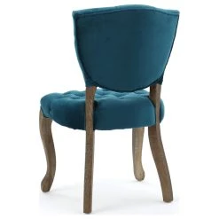GDFStudio GDF Studio Elizabeth Tufted New Velvet Fabric Dining Chairs, Set Of 2, Dark Teal -abbyson shop af51bc7d01de55fe 1222 w800 h800 b1 p0