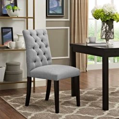 LexMod Duchess Parsons Upholstered Fabric Dining Side Chair, Light Gray -abbyson shop af6183e800cd24be 0331 w800 h800 b0 p0