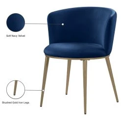 MOD The Almar Dining Chair, Navy And Brushed Gold, Velvet And Iron, Set Of 2 -abbyson shop afd162980274145a 1268 w800 h800 b1 p0