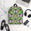 TENNIS INC NU Green-hearts Backpack -abbyson shop all over print backpack white front 61a07d872e19c