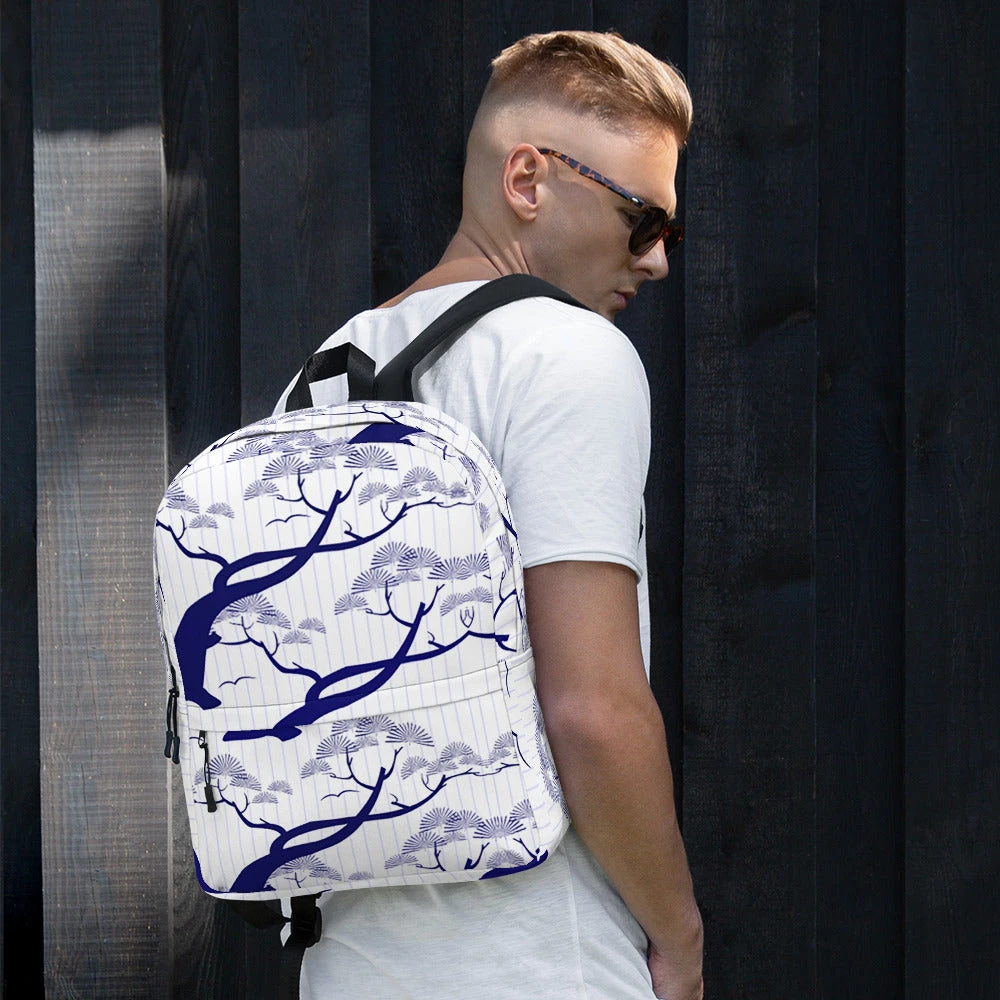 TENNIS INC NU Blue Trees Backpack 3 TENNIS INC NU Blue Trees Backpack