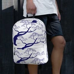 TENNIS INC NU Blue Trees Backpack 5 TENNIS INC NU Blue Trees Backpack -abbyson shop all over print backpack white left 61a1c35c84afc