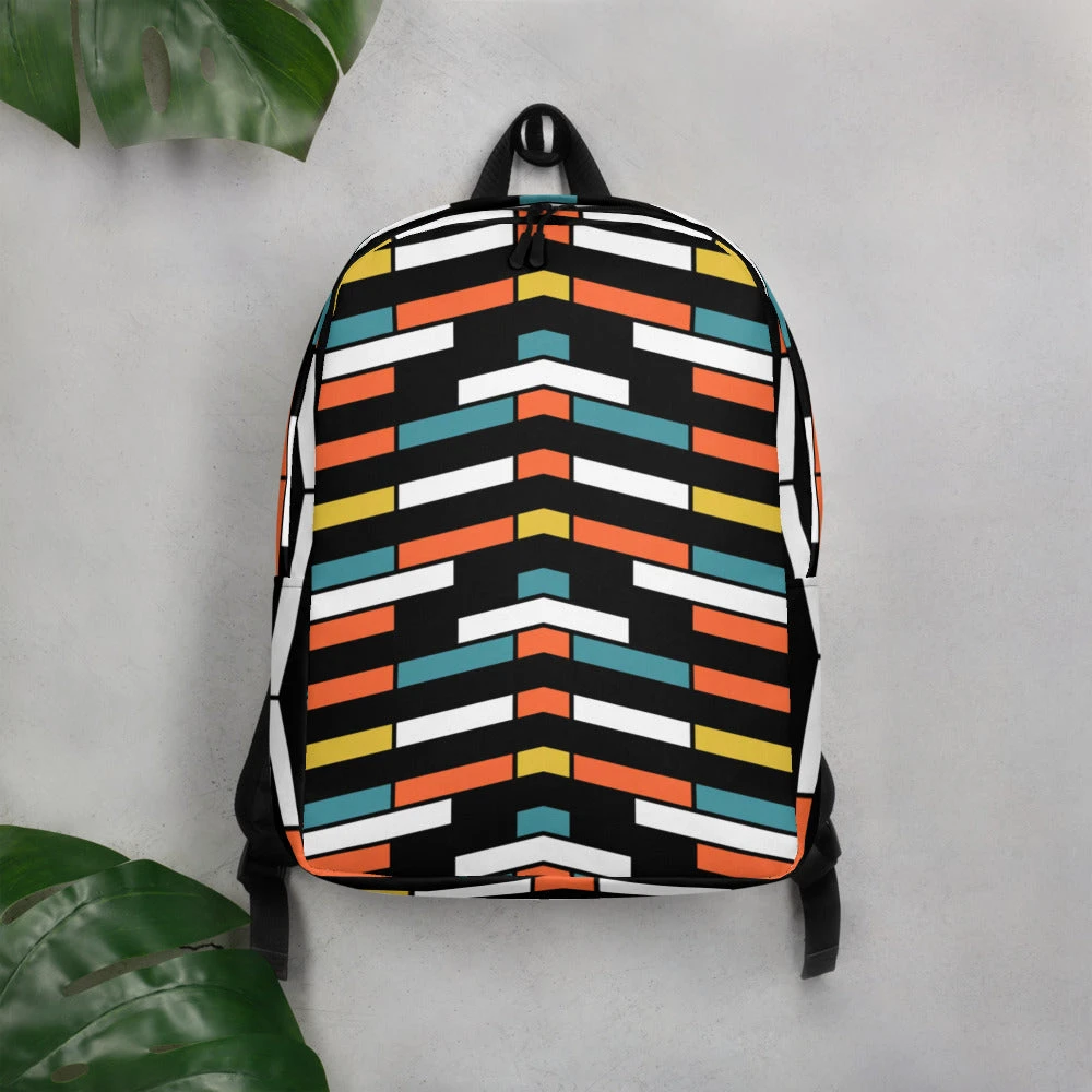 TENNIS INC NU Diagonal Lines Minimalist Backpack 3 TENNIS INC NU Diagonal Lines Minimalist Backpack
