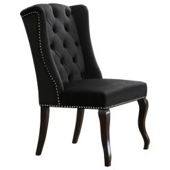 MOD The Florence Dining Chair, Black, Velvet, Set Of 2 -abbyson shop b011d53b0274134e 0746 w800 h800 b1 p0