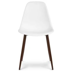 Edgemod Landon Sculpted Dining Chair, Set Of 4, White, Walnut -abbyson shop b151e92c0b6bd976 7516 w800 h800 b1 p0
