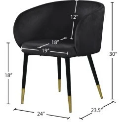 MOD The Soho Dining Chair, Black, Velvet -abbyson shop b151f606027412ae 0757 w800 h800 b1 p0