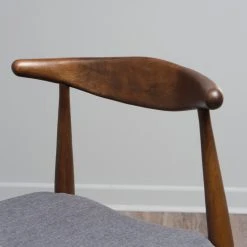 GDFStudio GDF Studio Sandra Mid Century Modern Dining Chairs, Set Of 2, Charcoal/Walnut -abbyson shop b211c06601b83921 9830 w800 h800 b0 p0