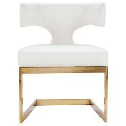 MOD The Eve Dining Chair, White And Gold, Faux Leather And Metal -abbyson shop b251331a027411f5 0745 w800 h800 b1 p0