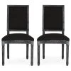 GDFStudio Amy French Country Wood Upholstered Dining Chair, Set Of 2, Black/Gray 2 GDFStudio Amy French Country Wood Upholstered Dining Chair, Set Of 2, Black/Gray -abbyson shop b2e1c3b700b9e34d 8118 w800 h800 b1 p0