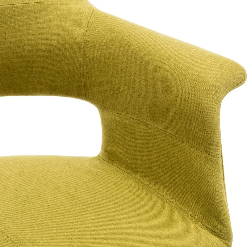 Belleze Mid-Century Accent Armrest Wooden Legs, Green 6 Belleze Mid-Century Accent Armrest Wooden Legs, Green - Image 4