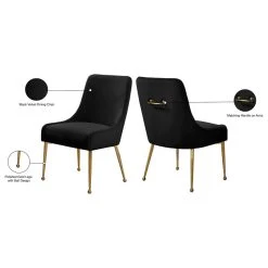 MOD The Cue Dining Chair, Black And Gold, Velvet, Set Of 2 -abbyson shop b4d1e3f402741754 0734 w800 h800 b1 p0