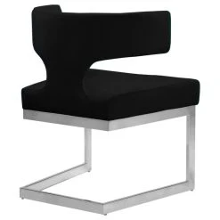 MOD The Eve Dining Chair, Black And Chrome, Velvet And Metal -abbyson shop b73127e20274188f 0782 w800 h800 b1 p0