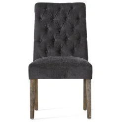 GDFStudio GDF Studio Elmerson Roll Back Dining Chairs, Set Of 2, Dark Gray, Fabric -abbyson shop b8f12c760369ee10 8010 w800 h800 b1 p0