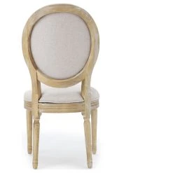 GDFStudio Jerome French Country Dining Chairs, Set Of 4, Beige/Natural, Fabric, Rubberwood -abbyson shop b9f1a1ea02399276 9487 w800 h800 b1 p0