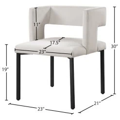MOD The Verve Dining Chair, Cream And Matte Black, Velvet And Iron, Set Of 2 19 MOD The Verve Dining Chair, Cream And Matte Black, Velvet And Iron, Set Of 2 -abbyson shop bad121ef0274184b 0724 w800 h800 b1 p0