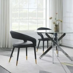 MOD The Prescott Dining Chair, Black, Faux Leather -abbyson shop bb118d24018ee889 0745 w800 h800 b0 p0