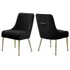 MOD The Cue Dining Chair, Black And Gold, Velvet, Set Of 2