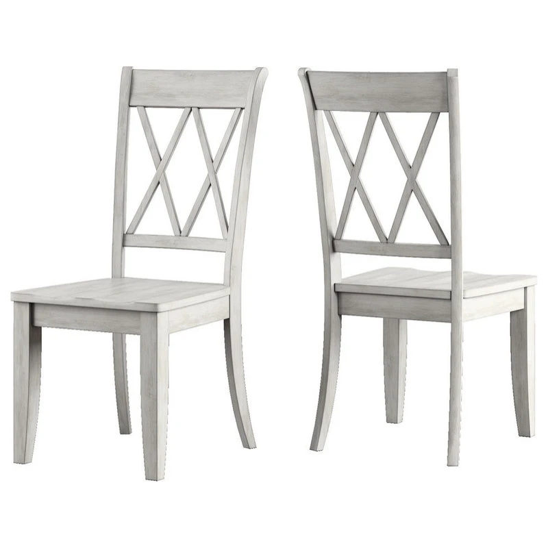 Inspire Q Arbor Hill X Back Wood Dining Chair, Set Of 2, Antique White 3 Inspire Q Arbor Hill X Back Wood Dining Chair, Set Of 2, Antique White