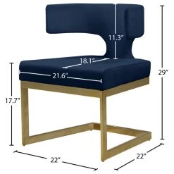 MOD The Eve Dining Chair, Navy And Gold, Velvet And Metal -abbyson shop bc517e8102741618 0748 w800 h800 b1 p0