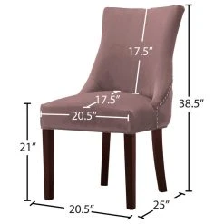 MOD The Splendor Dining Chair, Pink, Velvet, Set Of 2 -abbyson shop bc81116f032dfd50 0743 w800 h800 b1 p0