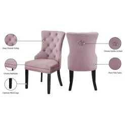MOD The Monarch Dining Chair, Pink, Velvet, Set Of 2 16 MOD The Monarch Dining Chair, Pink, Velvet, Set Of 2 -abbyson shop bd012d1c02740df8 1283 w800 h800 b1 p0