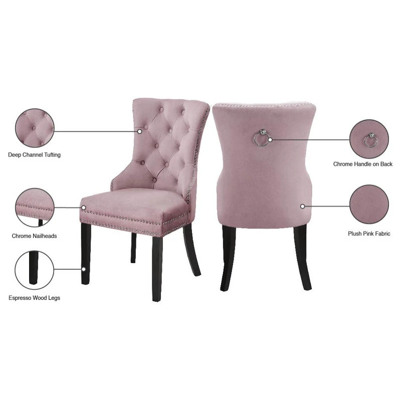 MOD The Monarch Dining Chair, Pink, Velvet, Set Of 2 9 MOD The Monarch Dining Chair, Pink, Velvet, Set Of 2 - Image 7