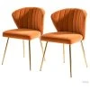 MOD The Audrey Dining Chair, Velvet, Set Of 2, Orange -abbyson shop bd61ea620316b63f 9620 w800 h800 b1 p0