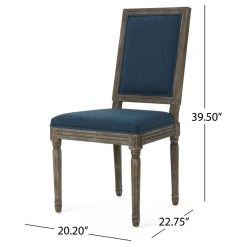 GDFStudio GDF Studio Margaret Traditional Fabric Dining Chairs, Set Of 2, Navy Blue 14 GDFStudio GDF Studio Margaret Traditional Fabric Dining Chairs, Set Of 2, Navy Blue -abbyson shop bf9143b001e65212 4582 w800 h800 b1 p0