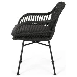 GDFStudio Rodney Indoor Woven Faux Rattan Chairs With Cushions, Set Of 2, Gray, Dark Gray -abbyson shop c081c1c00f931e27 2048 w800 h800 b1 p0