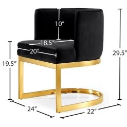 MOD The Fay Dining Chair, Black And Gold, Velvet -abbyson shop c0b124fd027415eb 1286 w800 h800 b1 p0