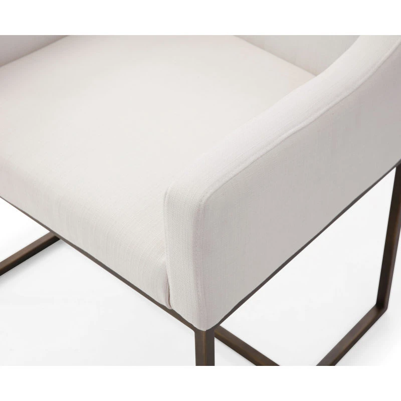 Vig Furniture Inc. Modrest Basel Off White And Copper Antique Brass Dining Chair 11 Vig Furniture Inc. Modrest Basel Off White And Copper Antique Brass Dining Chair - Image 9