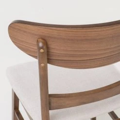 GDFStudio GDF Studio Helen Mid Century Dining Chair, Set Of 2, Light Beige/Natural Walnut -abbyson shop c17103ee01b08302 6109 w800 h800 b0 p0