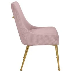 MOD The Cue Dining Chair, Pink And Gold, Pleated Velvet, Set Of 2 -abbyson shop c1a1a1fb02741459 0556 w800 h800 b1 p0