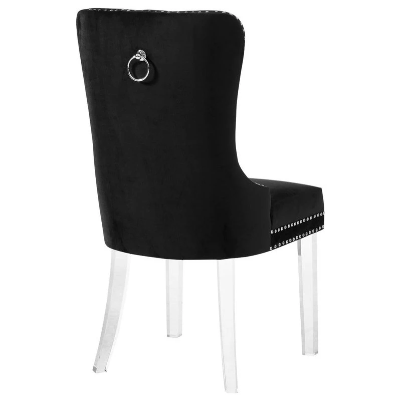 MOD The Dame Dining Chair, Black, Velvet, Set Of 2 4 MOD The Dame Dining Chair, Black, Velvet, Set Of 2 - Image 2