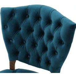 GDFStudio GDF Studio Elizabeth Tufted New Velvet Fabric Dining Chairs, Set Of 2, Dark Teal -abbyson shop c1d1d3e401de5602 1222 w800 h800 b1 p0