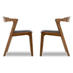 Ashcroft Roxy Mid-Century Modern Faux Leather Dining Chair In Black (Set Of 2) -abbyson shop c5f10c900e54b56e 0667 w800 h800 b1 p0