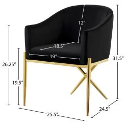 MOD The Parker Dining Chair, Velvet, Black, Gold Legs 13 MOD The Parker Dining Chair, Velvet, Black, Gold Legs -abbyson shop c6219ea0027414b6 0743 w800 h800 b1 p0
